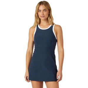 Beyond Yoga Navy and White Mini Dress